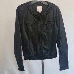 Romeo & Juliet Couture Leather Jacket - Black